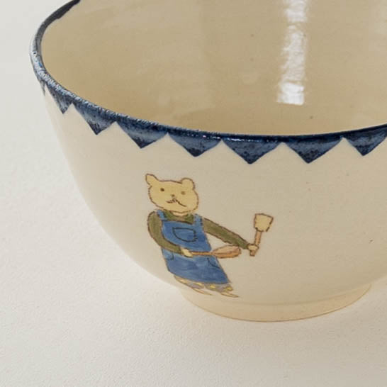 くまねこお茶わん D|長浜由起子(やぶから房)
