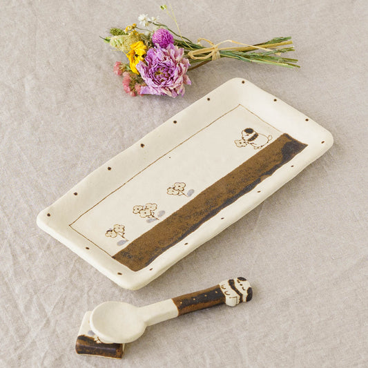 Tray L Dog| Maruban Ceramics Factory