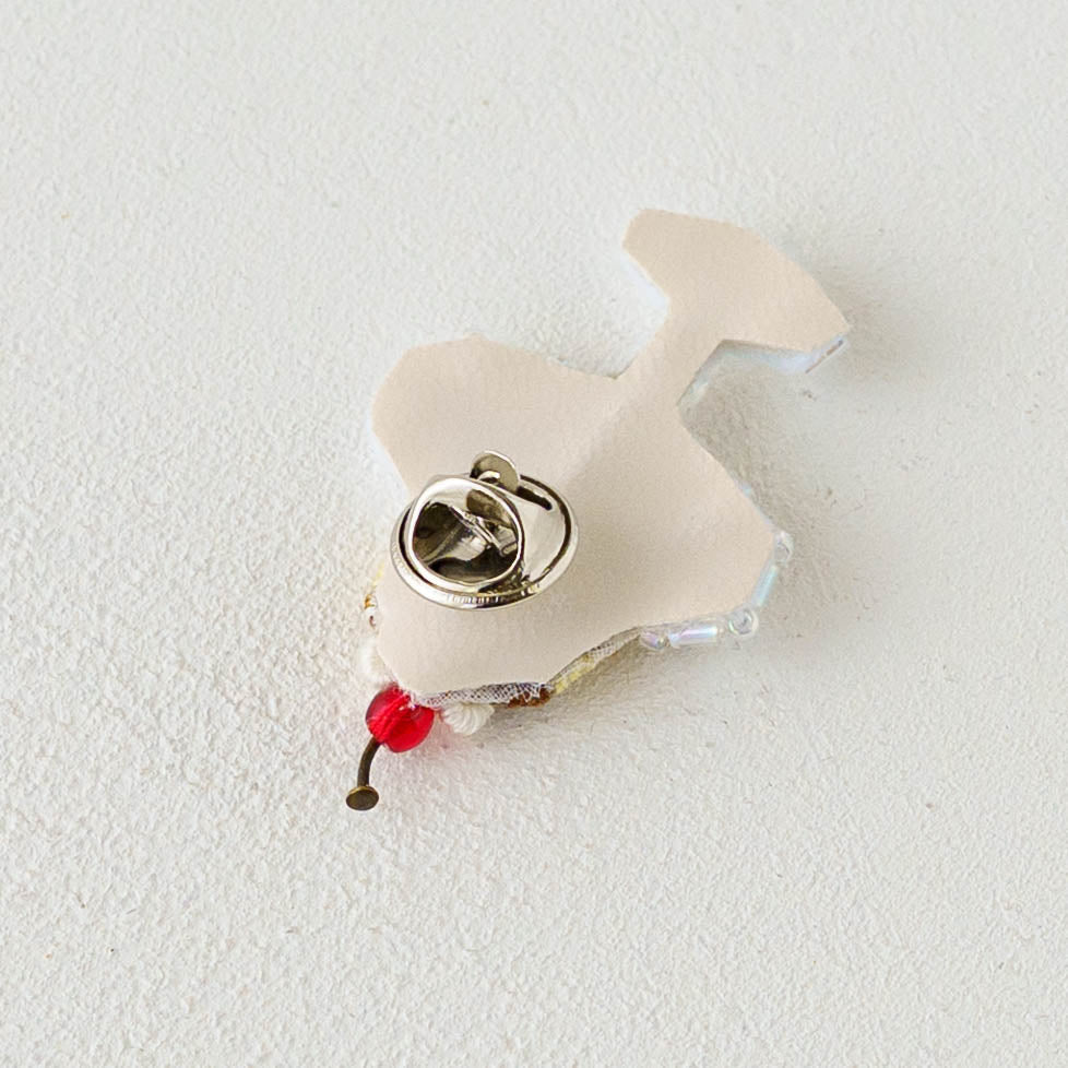 Embroidered Pin Brooch Retro Pudding | Aonoie