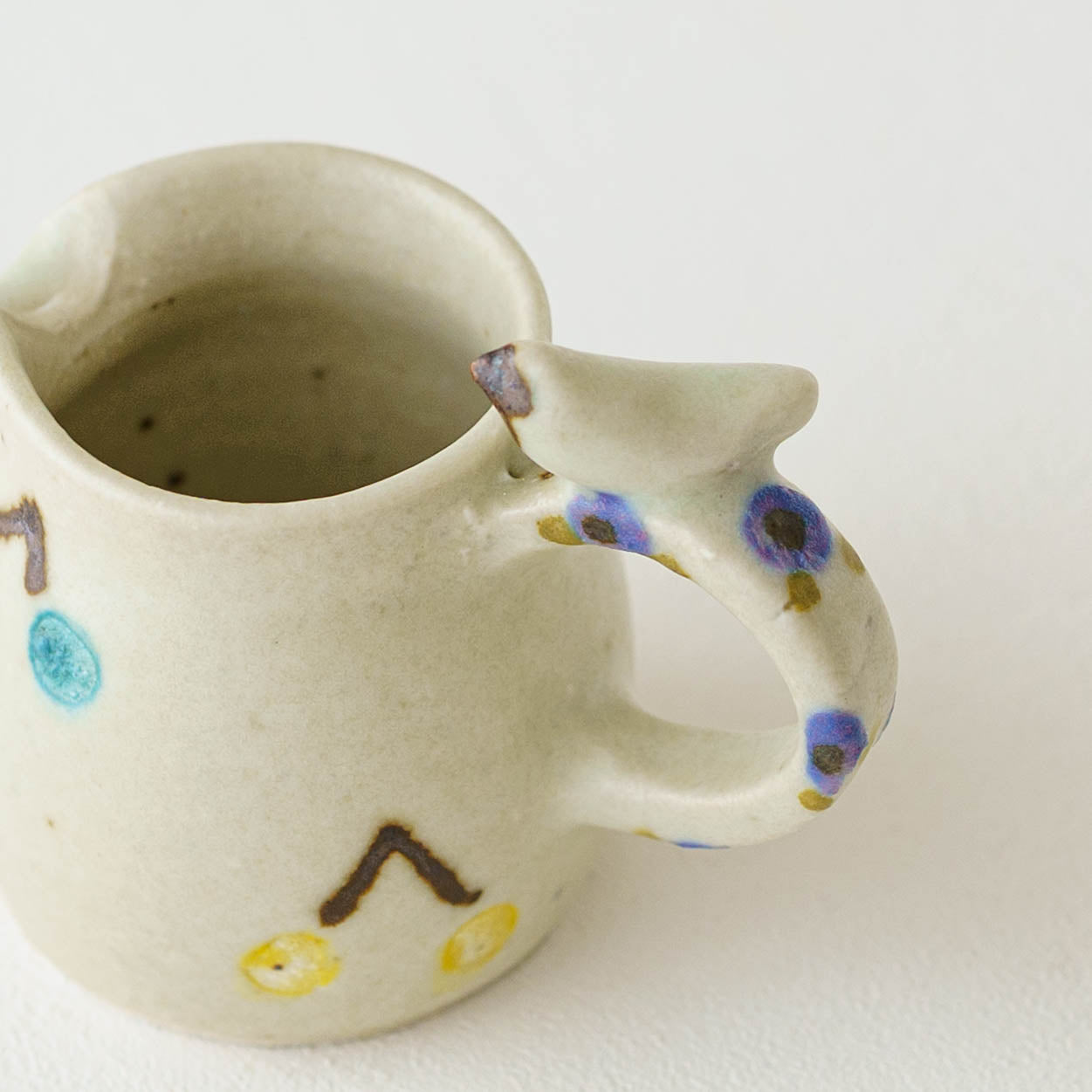 Mini pitcher bird and cherry white | Harada Haruko