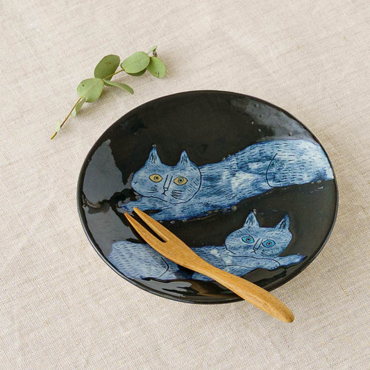 4寸皿 ねこ C|poetoria 種田ゆか