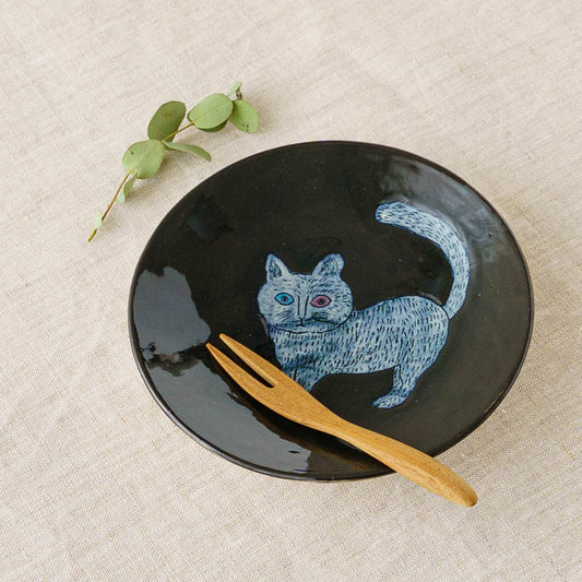 4寸皿 ねこ D|poetoria 種田ゆか