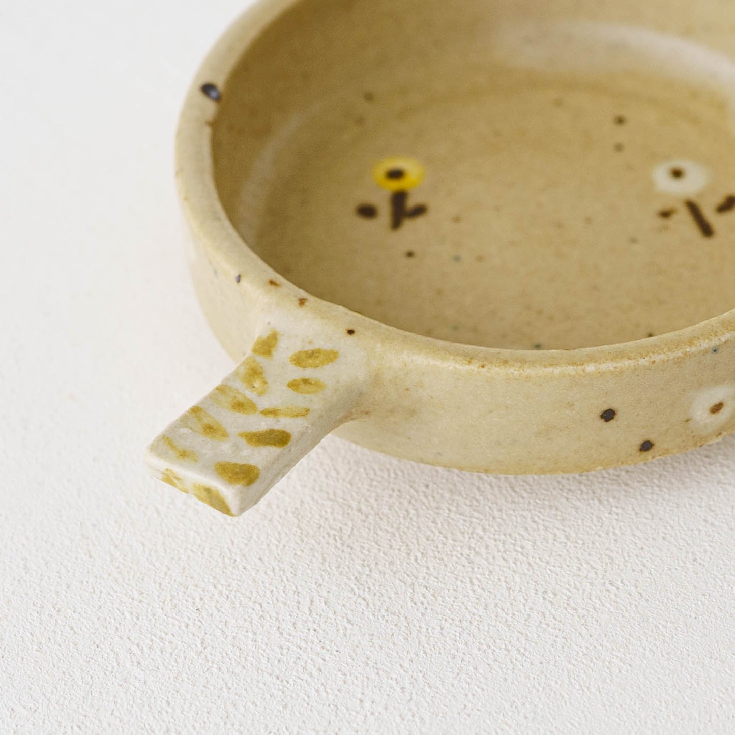 Dip Dish 小 お花 ライトブラウン|原田晴子