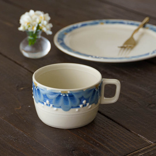 Square mug deep blue | Adachino pottery