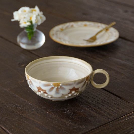 Latte cup brown|Adachino pottery