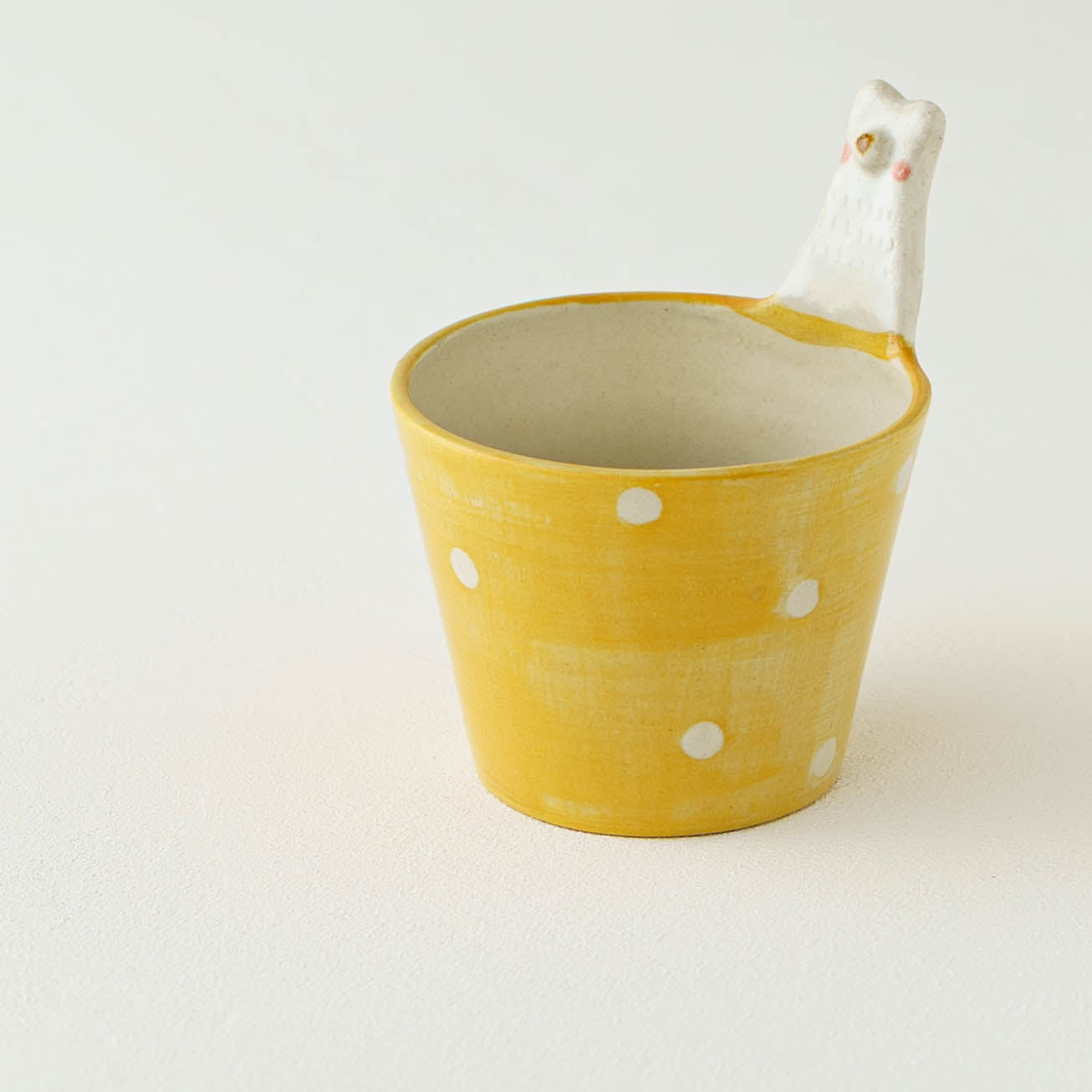 White bear Cup Yellow x Polka Dots | Kumiko Ishikawa