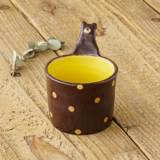 Black bear Cup Black x Polka Dot | Kumiko Ishikawa