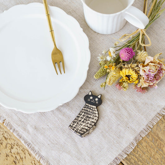Chopstick rest cat white|poetoria Yuka Taneda