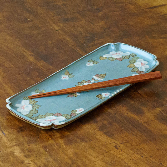 Square plate blue|Satsukigama