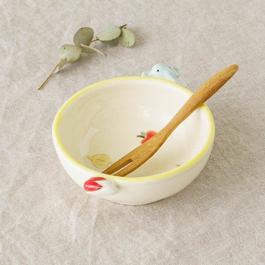 Small Bowl with Handles elephant | Aki Ota