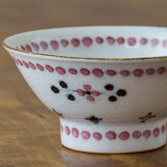 Rice Bowl small flower Red|Tosai gama