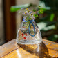 Goldfish Flower vase blue S | Gokurakuji Glass Studio