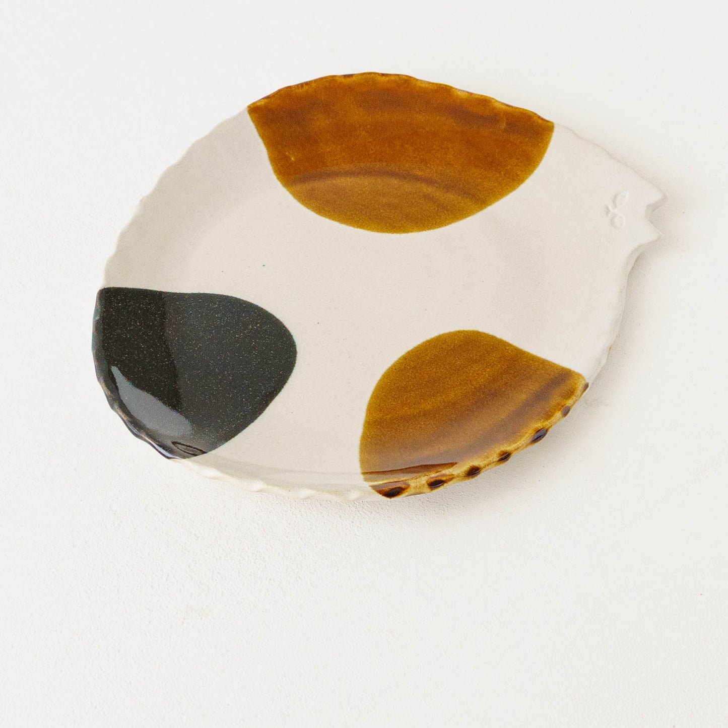 Cat plate L calico | Atelier Monora