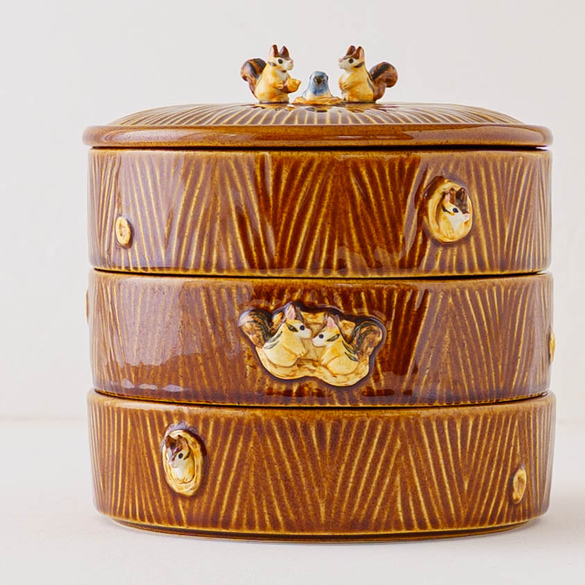 Japanese Tiered Box Squirrel Threehouse | Sugar Poppo
