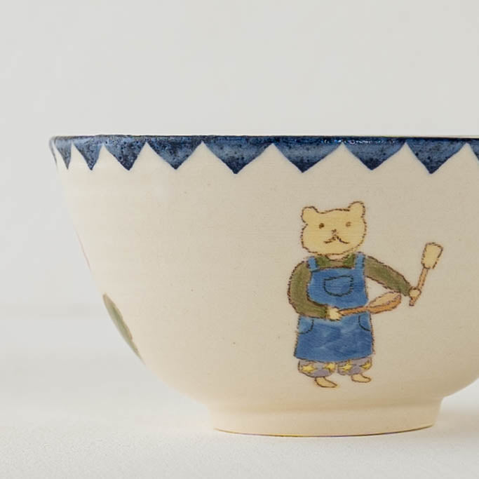 くまねこお茶わん　D｜長浜由起子（やぶから房）