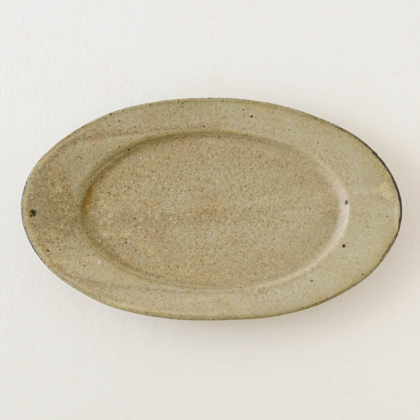 Oval rim plate L kohiki | Sakiko Tomibe