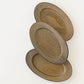 Oval rim plate L Iron brown ｜Sakiko Tomobe