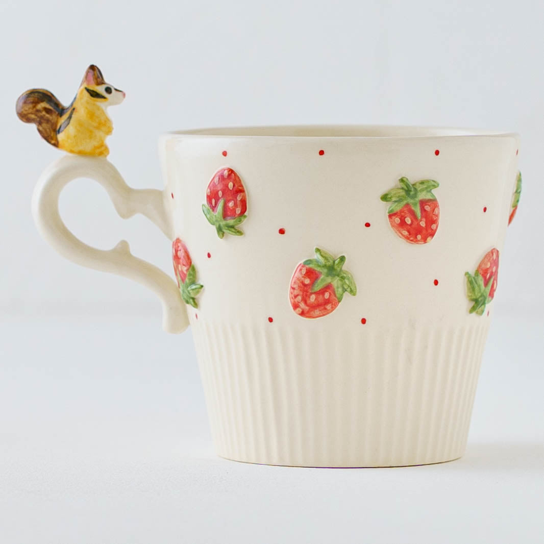 Mug Squirrel Little Strawberry | Sugar Poppo