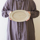 Oval rim plate L kohiki | Sakiko Tomibe