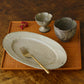 Oval rim plate L kohiki | Sakiko Tomibe