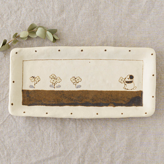 Tray L Dog| Maruban Ceramics Factory