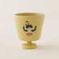 Cup cat and girl, yellow | Aya Watanuki