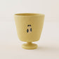 Cup cat and girl, yellow | Aya Watanuki