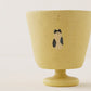 Cup cat and girl, yellow | Aya Watanuki