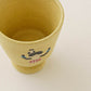 Cup cat and girl, yellow | Aya Watanuki