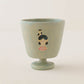 Cup Cat and girl light blue | Aya Watanuki