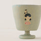Cup Cat and girl light blue | Aya Watanuki