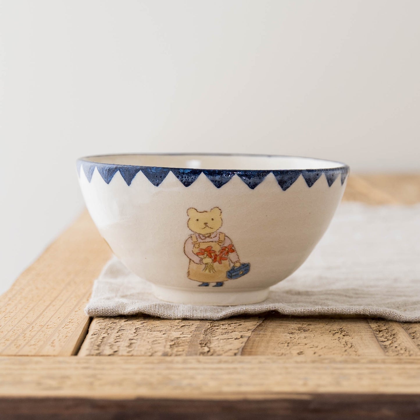 くまねこお茶わん　B｜長浜由起子（やぶから房）