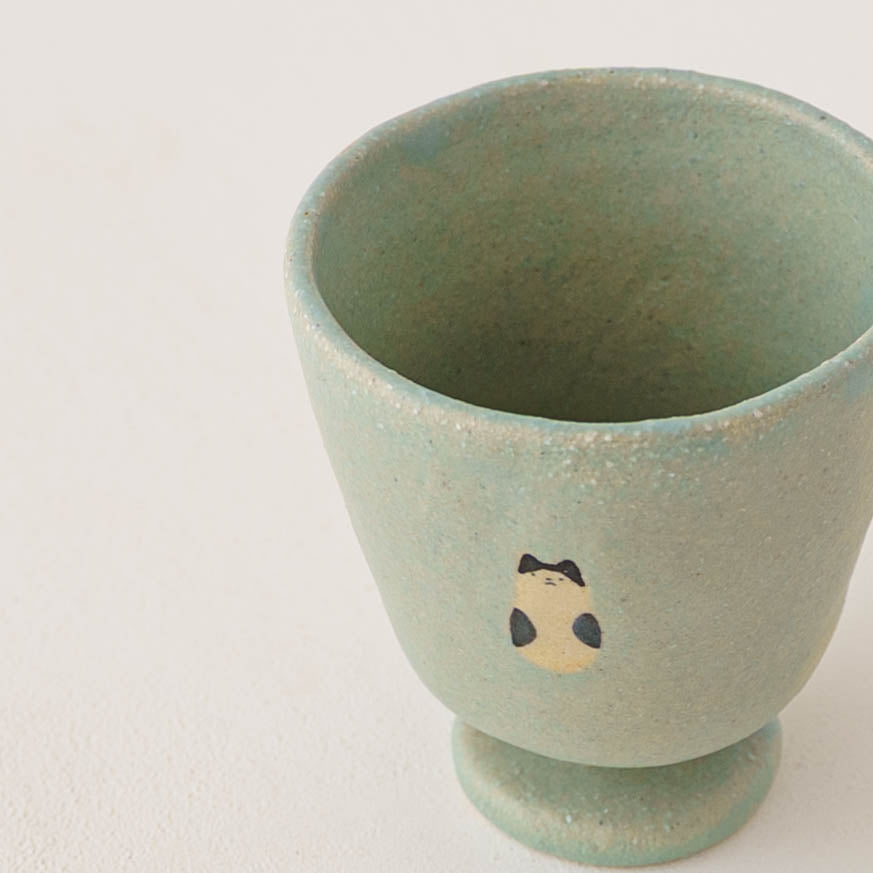 Cup Cat and girl light blue | Aya Watanuki