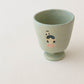 Cup Cat and girl light blue | Aya Watanuki