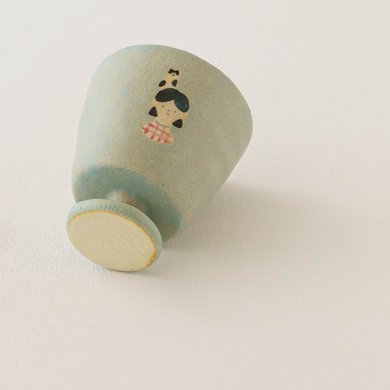 Cup Cat and girl light blue | Aya Watanuki