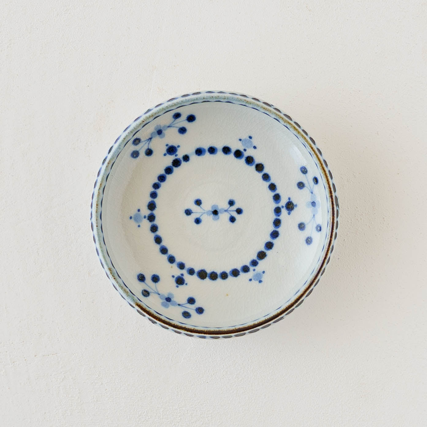12cm plate small flower Blue｜Tosai gama