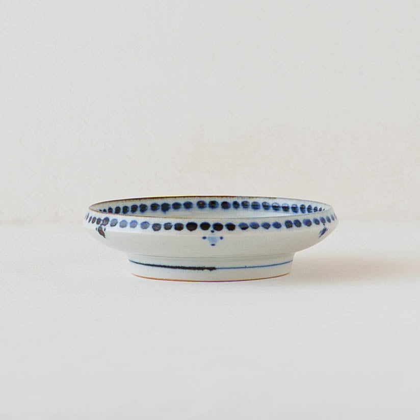 12cm plate small flower Blue｜Tosai gama