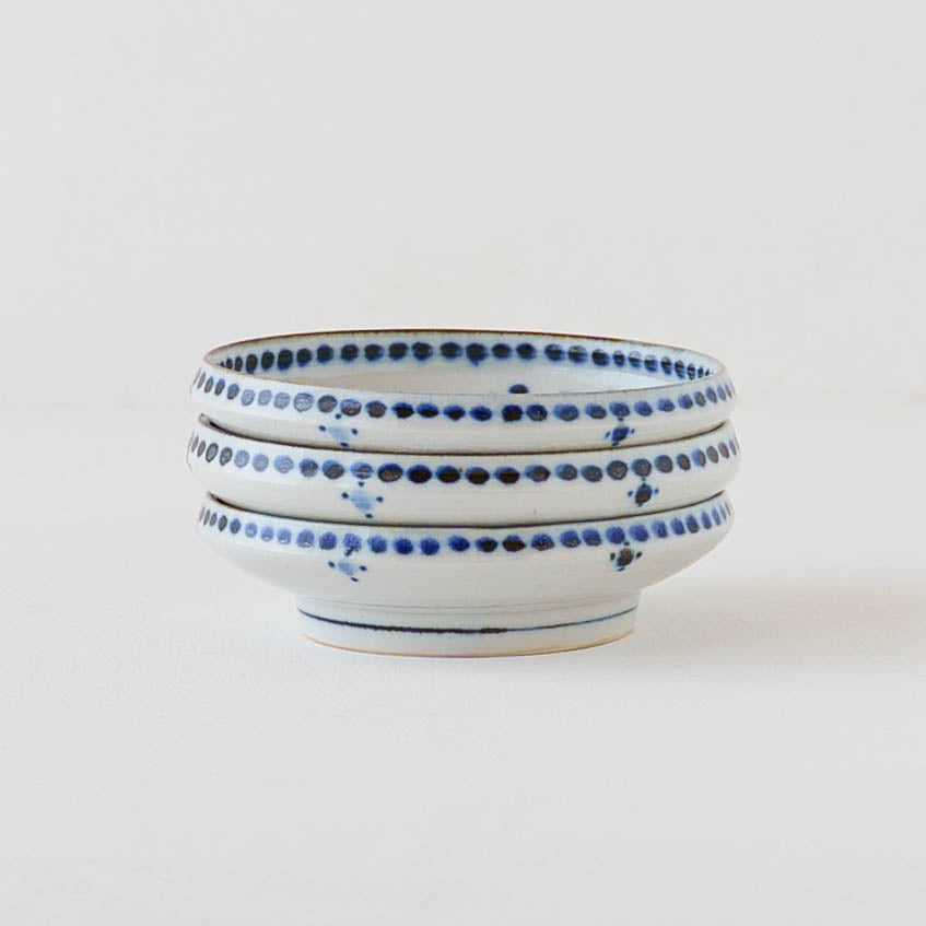 12cm plate small flower Blue｜Tosai gama