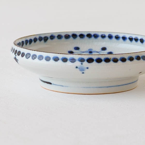 12cm plate small flower Blue｜Tosai gama