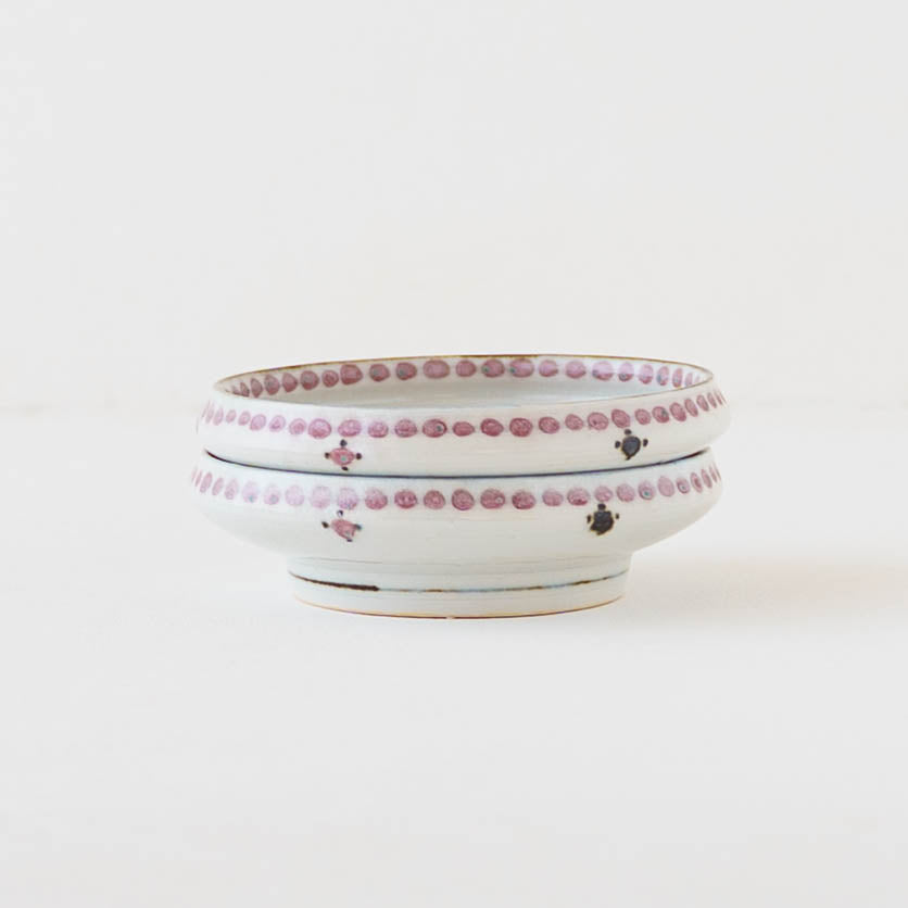 12cm plate small flower Red｜Tosai gama