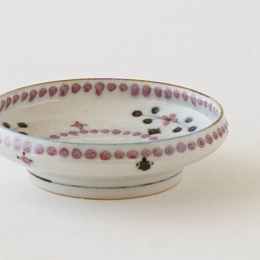 12cm plate small flower Red｜Tosai gama