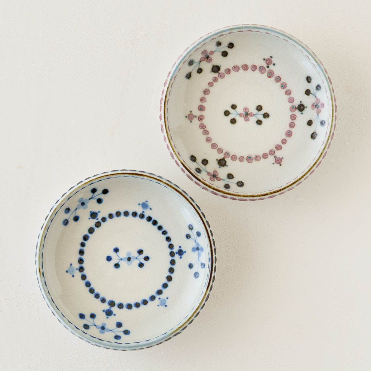 12cm plate small flower Blue｜Tosai gama