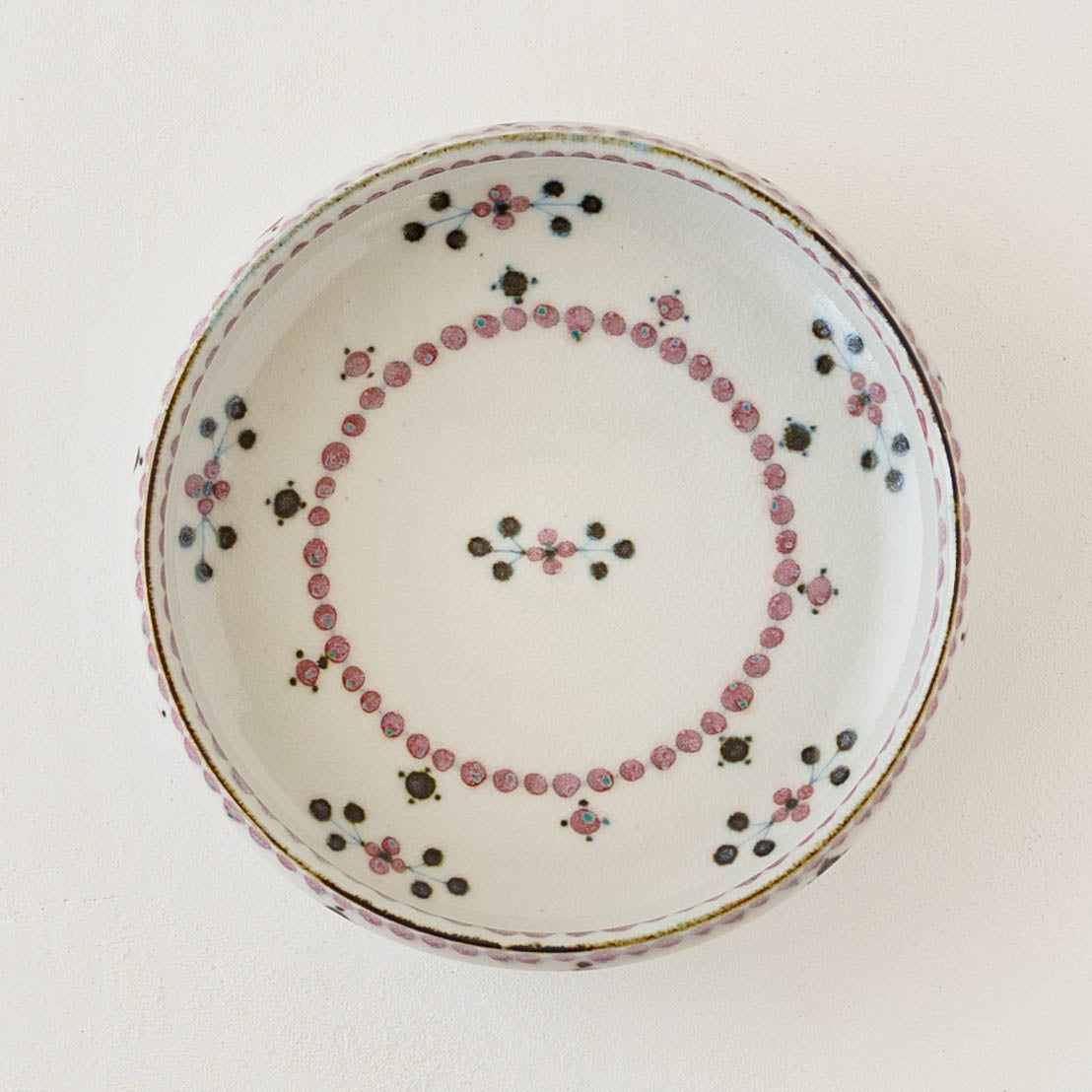 18cm plate small flower Red｜Tosai gama