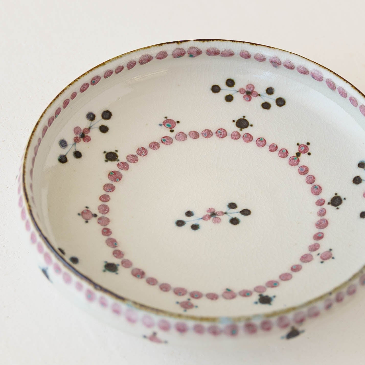 18cm plate small flower Red｜Tosai gama