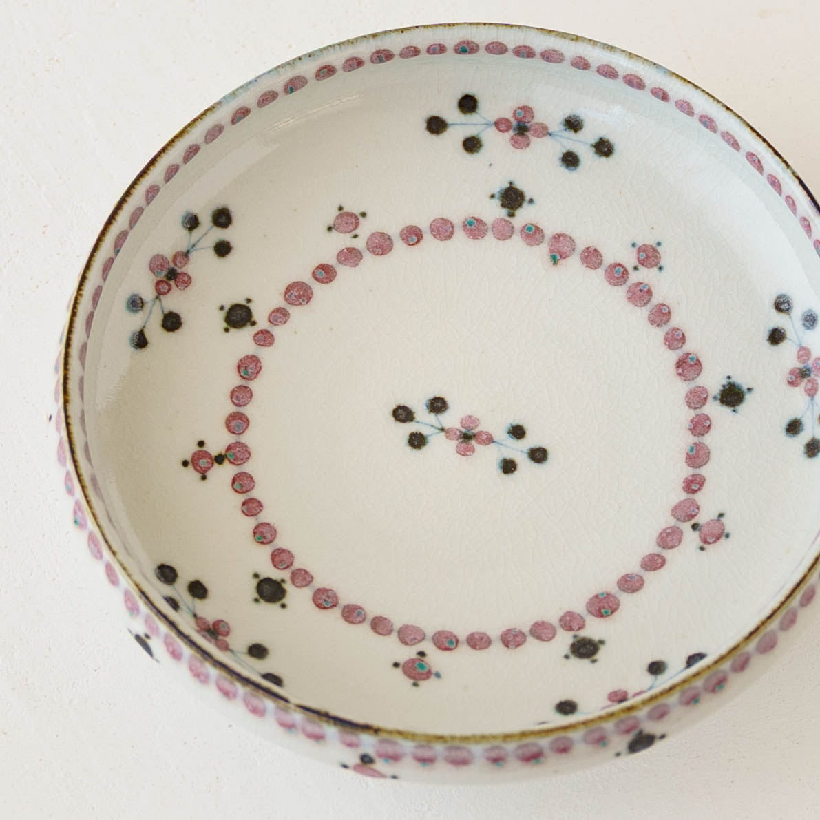 18cm plate small flower Red｜Tosai gama