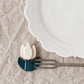 Flower chopstick rest Tulip white｜Michi Tsujimoto