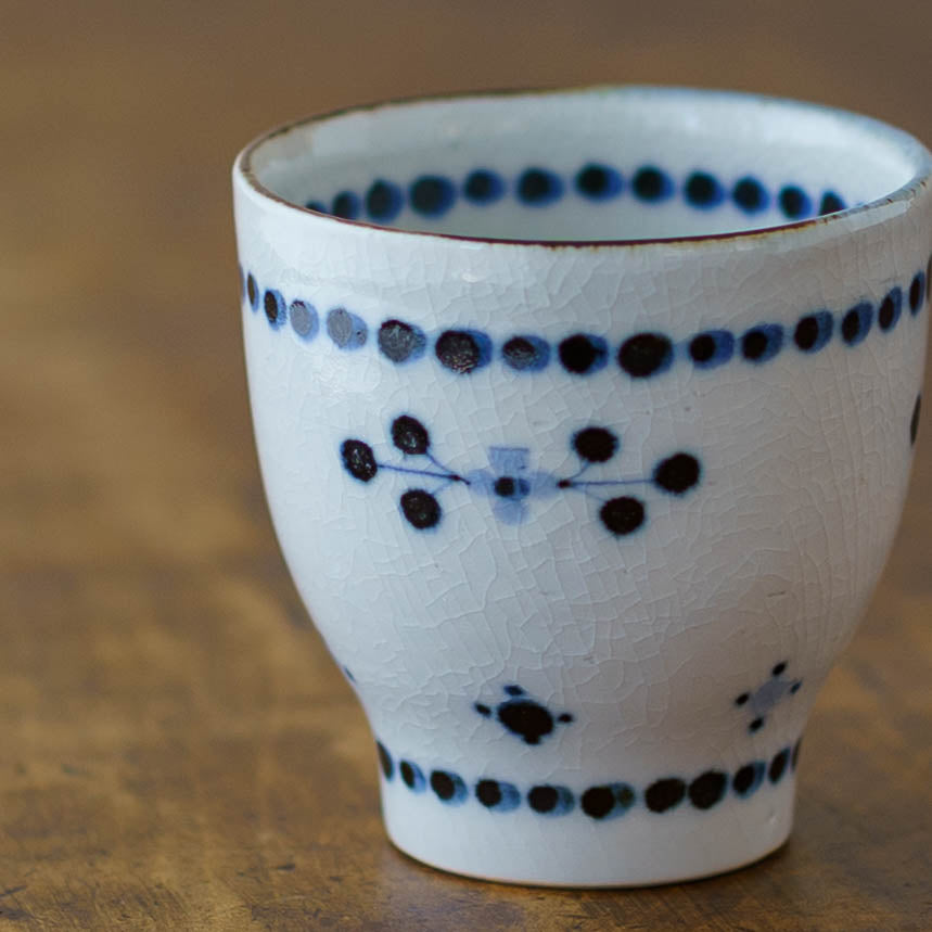 Tea cup small flower Blue｜Tosai gama