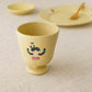 Cup cat and girl, yellow | Aya Watanuki