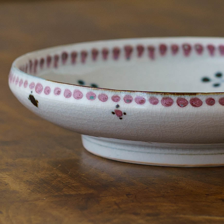 21cm plate small flower Red｜Tosai gama