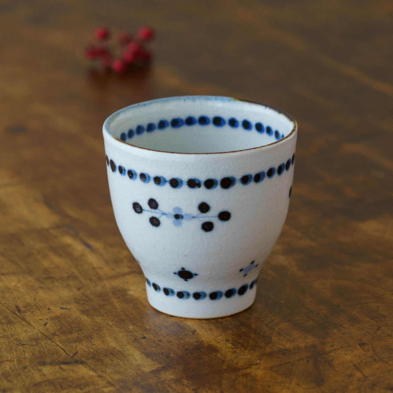 Tea cup small flower Blue｜Tosai gama